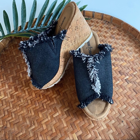 Minnetonka Shoes - Minnetonka Fringy Wedges